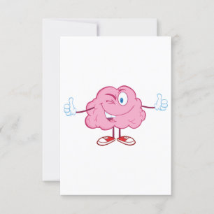 Invitations de personnage de cerveau de dessin ani