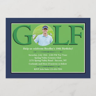 Invitations de photo de golf