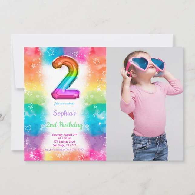 Invitations de photos de ballons (Devant)