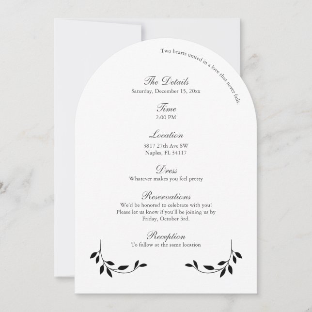 Invitations de photos mariages (Devant)