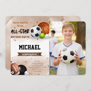 Invitations de photos sportives