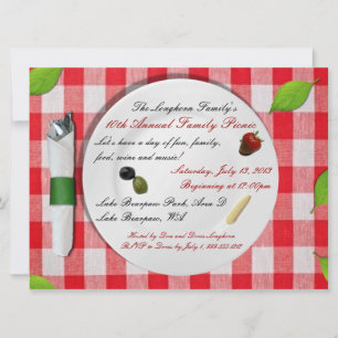 Invitations de pique-nique personnalisées