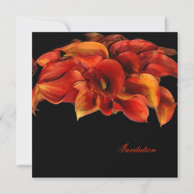 INVITATIONS DE PixDezines BURNT ORANGE CALLA LILY (Devant)