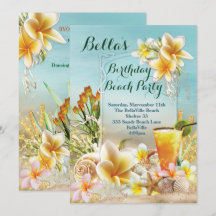 Invitations de plage et de fête de Luau