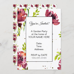 Invitations de Poppy Fleur Watercolor