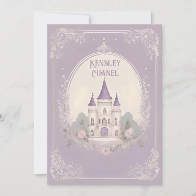 Invitations de Purple Princess Castle (Devant)