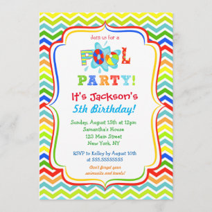 Invitations de réception au bord de la piscine