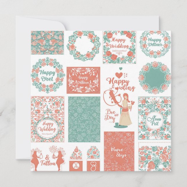 Invitations de réception de mariage (Devant)