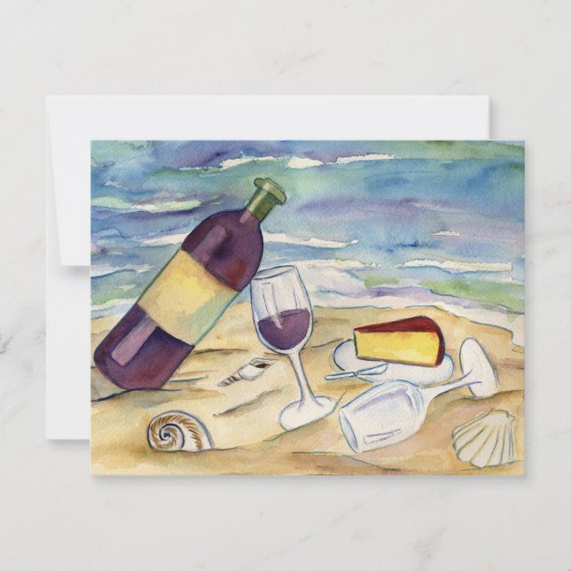 Invitations de Red Wine Beach Party ou Invitations (Devant)