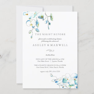 Invitations de répétition Aquarelle Bleu Fleurs