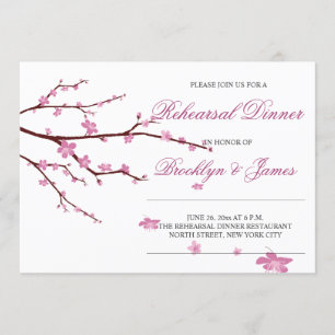 Invitations de répétition Mariage Cherry Blossom