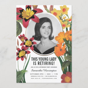 Invitations de retraite pour femmes Vieux Photo Bo