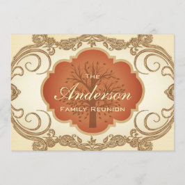 Invitations de réunion de famille florale Vintage 