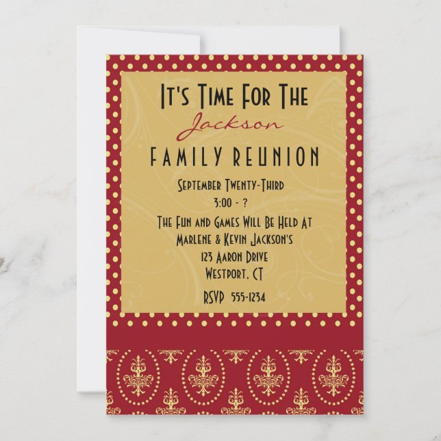 Invitations de réunion familiale (Devant)