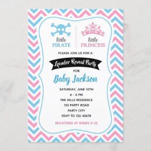 Invitations de révélation de genre (princesse ou p