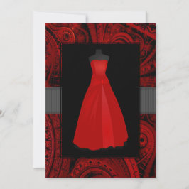 Invitations de robe rouge