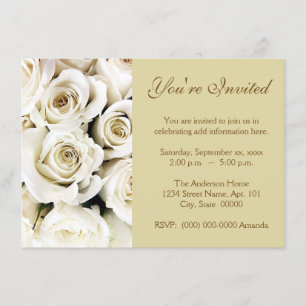 Invitations de Roses blanches