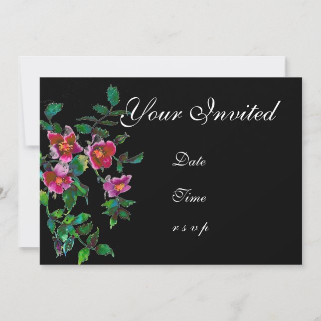 Invitations de Roses vintages (Devant)