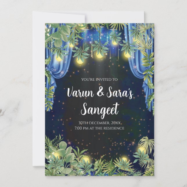 Invitations de sangeet invitations de sangeet numé (Devant)