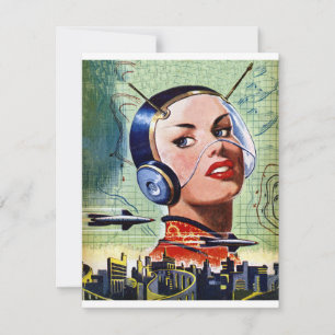 Invitations de science-fiction rétro