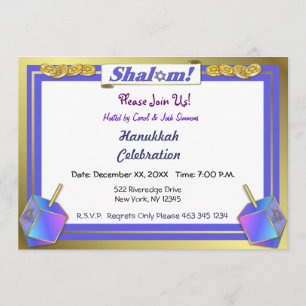 Invitations de Shalom Hanoukka