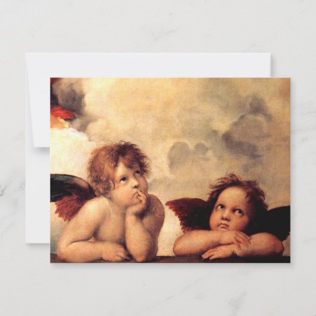 Invitations de Sistine Madonna d'anges de Raphael (Devant)