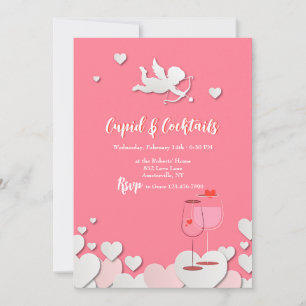 Invitations de soirées Cupid et Cocktails