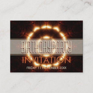 Invitations de taille de poche Love Lights Circle