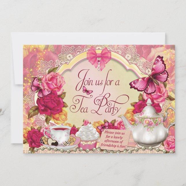 Invitations de Tea Party (Devant)