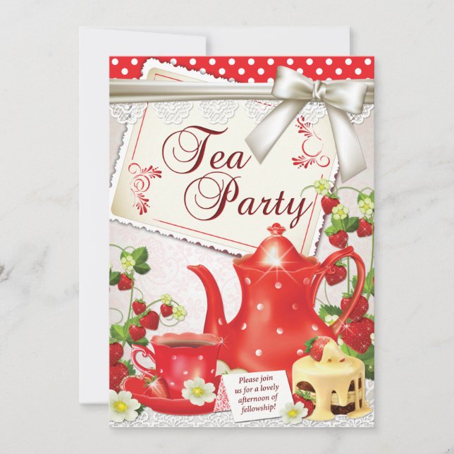 Invitations de Tea Party (Devant)