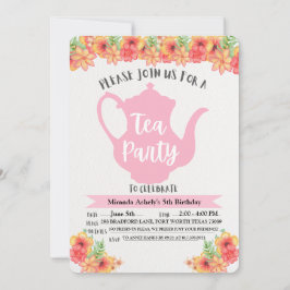 Invitations de Tea Party pour les filles