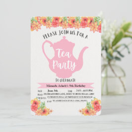 Invitations de Tea Party pour les filles