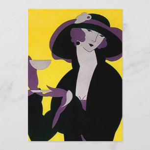 Invitations de thés Art Déco Vintage l'après-midi