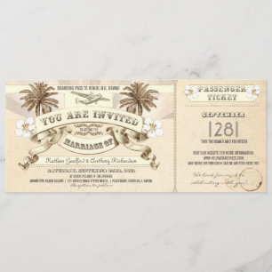 Invitations de tickets d'embarquement mariage TROP