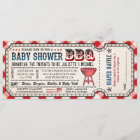 Invitations de tombola de couche-culotte de billet