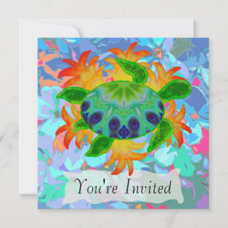 Invitations de tortues flammées