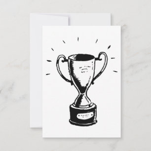 Invitations De Trophée Noir Et Blanc