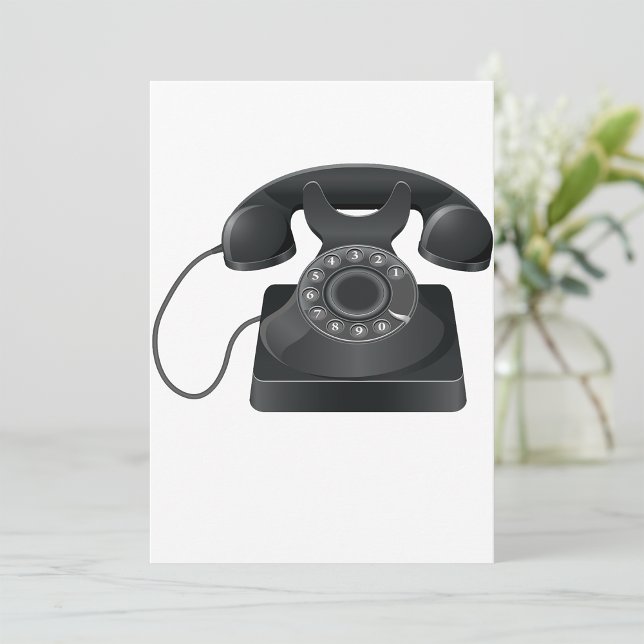 Invitations de vieux téléphone noir (Créateur téléchargé)