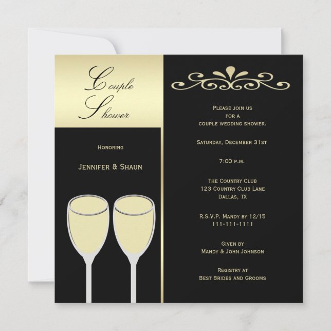 Invitations de Wedding shower Couples (Devant)