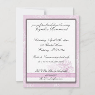 Invitations de Wedding showers de jonquilles roses