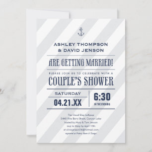 Invitations de Wedding showers nautiques