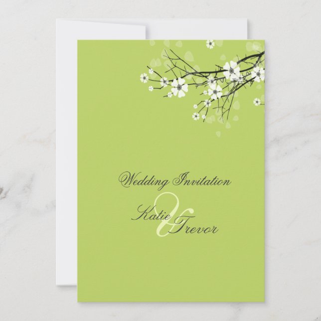 Invitations de White Sakura en fleurs (Devant)