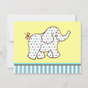 Invitations d'éléphants de bébé