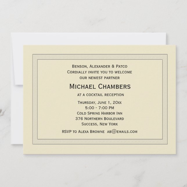 Invitations d'entreprise à plusieurs niveaux (Devant)