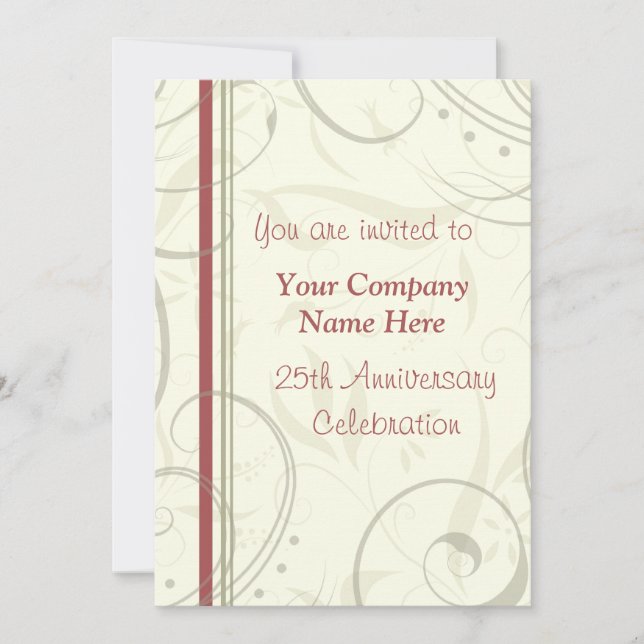 Invitations d'entreprise de fête d'anniversaire (Devant)