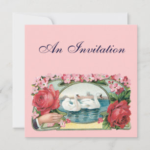 Invitations des Swans et des Roses sur mesure