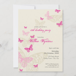 INVITATIONS D'ÉVÉNEMENT SPÉCIAL : : papillons 4P