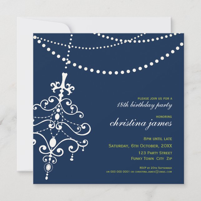 INVITATIONS d'événements spéciaux :: lustre + lumi (Devant)