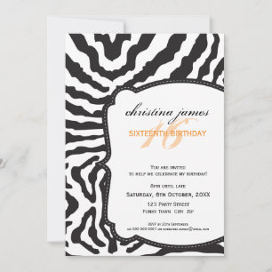INVITATIONS d'événements spéciaux :: superbe zebra