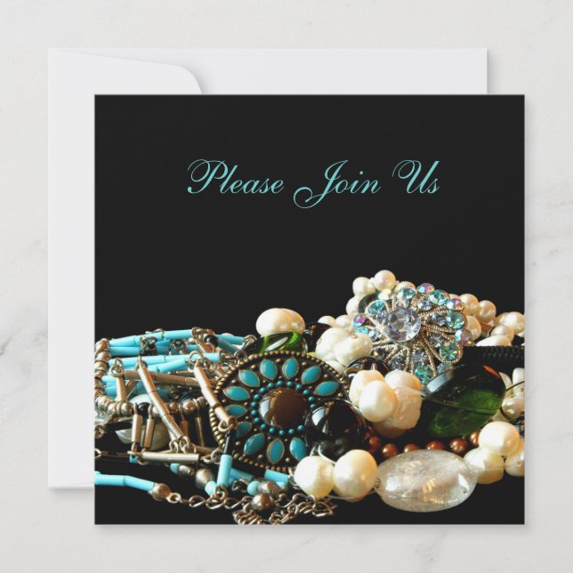 Invitations d'exposition d'expo de bijoux (Devant)